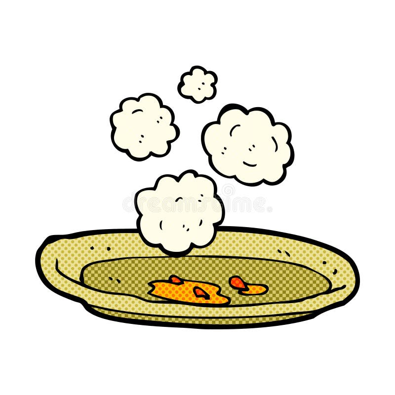 Comic cartoon empty plate stock illustration. Illustration of silly