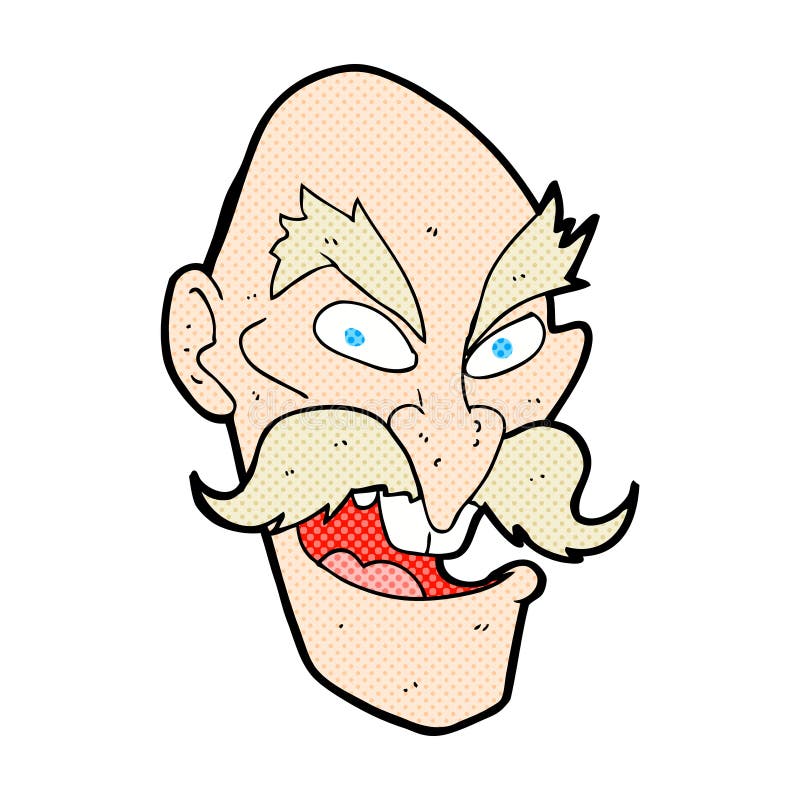 comic cartoon evil old man face