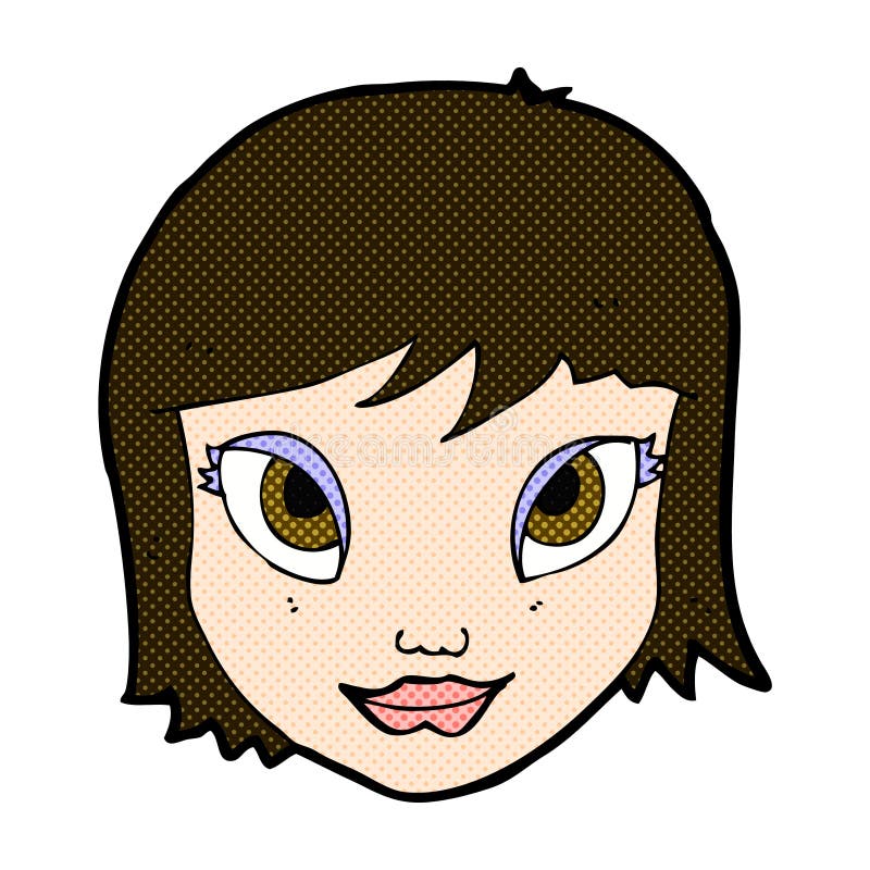 comic cartoon female face