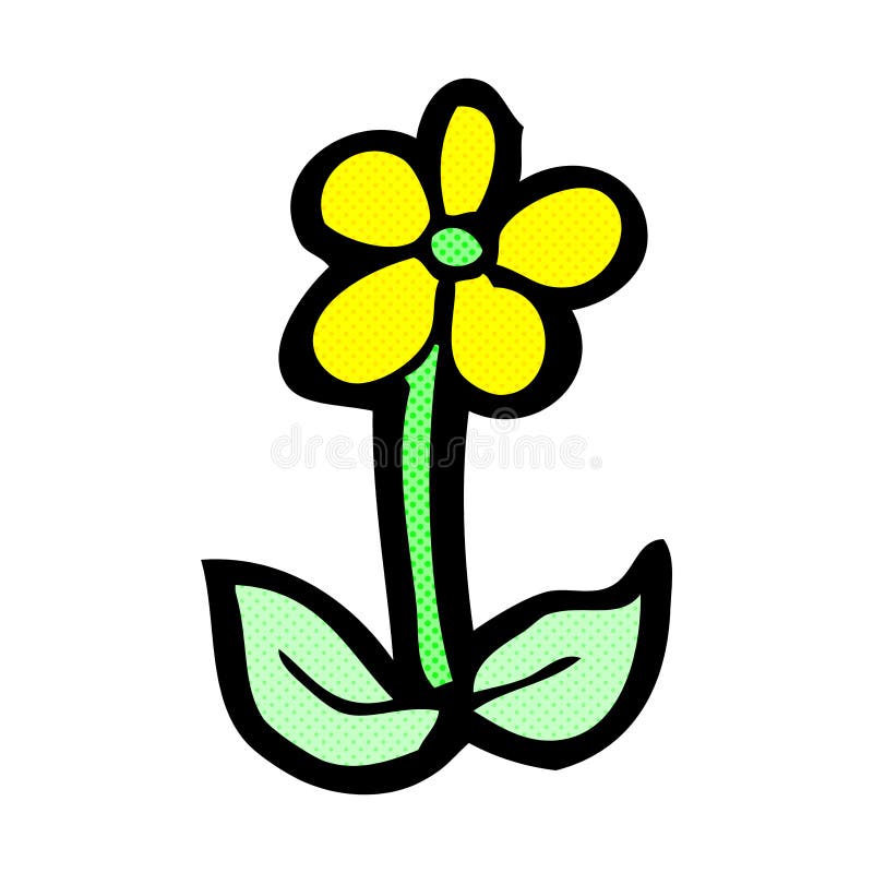 comic cartoon flower