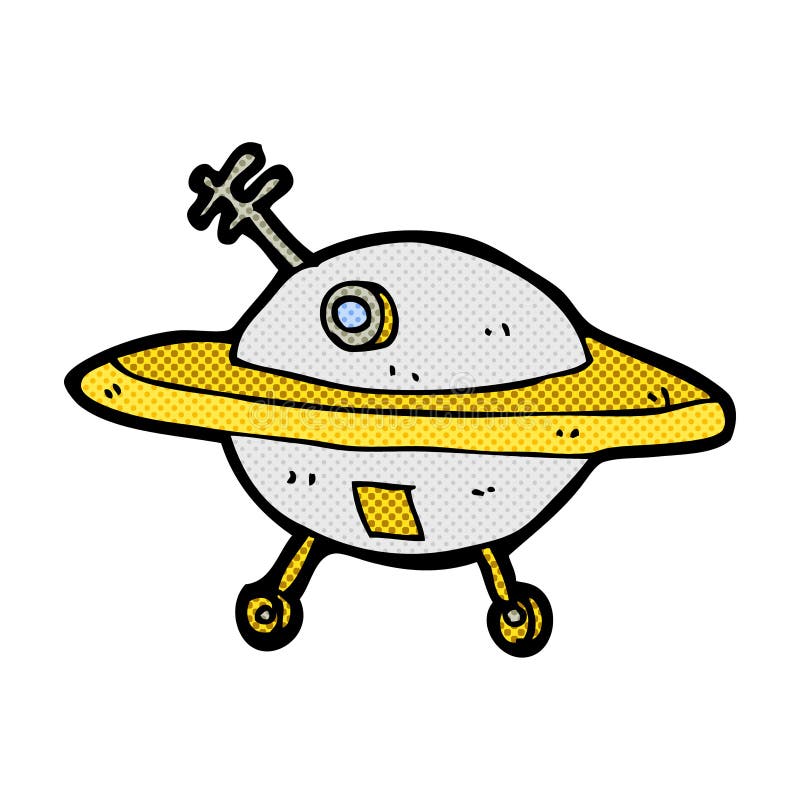 comic cartoon flying saucer