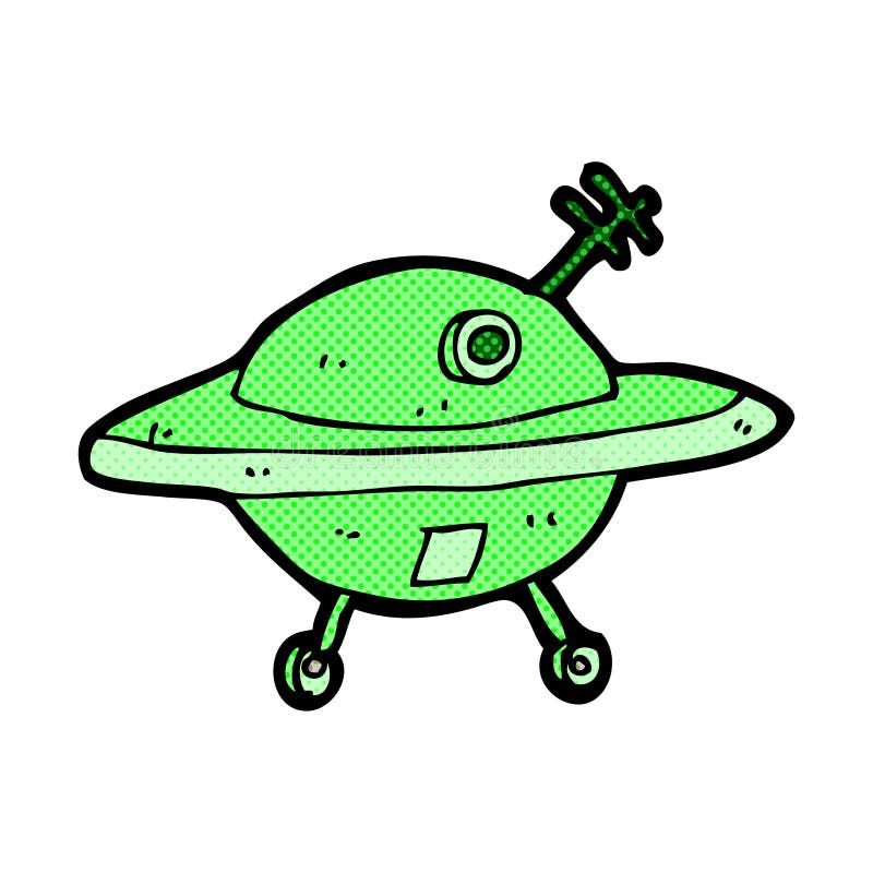 comic cartoon flying saucer