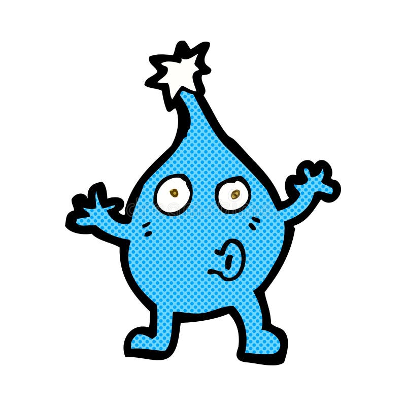 Comic Cartoon Funny Water Drop Character Stock Illustration Illustration of character, comic