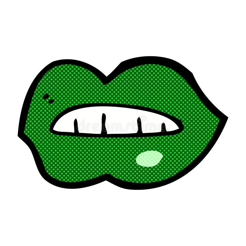 Comic Cartoon Halloween Lips Stock Illustration Illustration of style, line 52939547