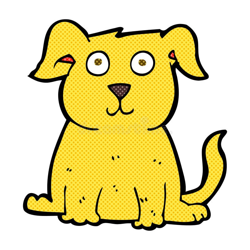 comic cartoon happy dog