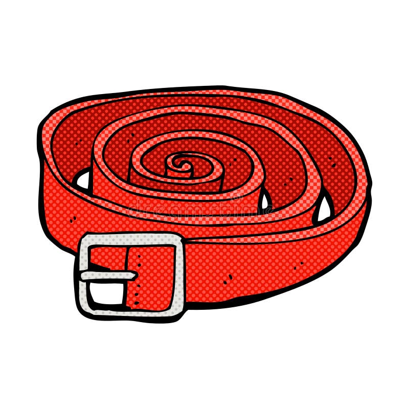 Comic cartoon leather belt stock illustration. Illustration of style ...