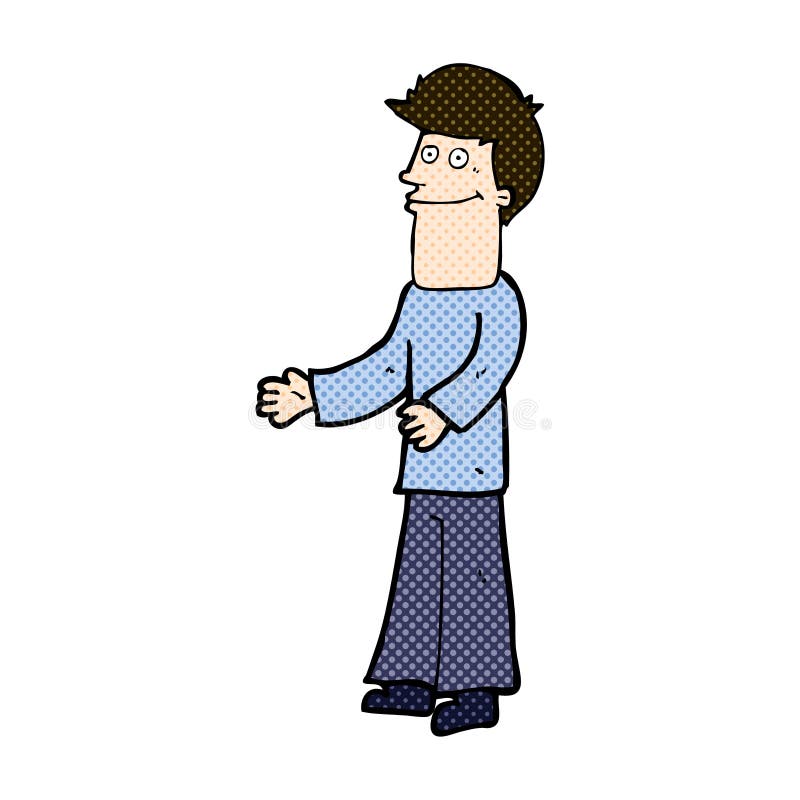 Comic Cartoon Man Shrugging Shoulders Stock Illustration Illustration