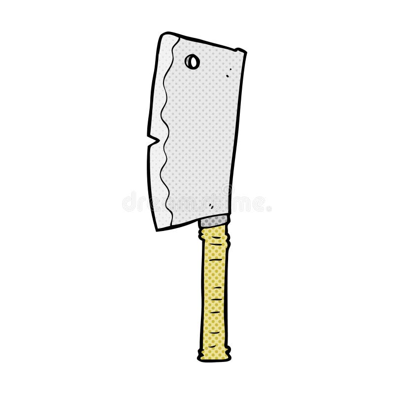 comic cartoon meat cleaver