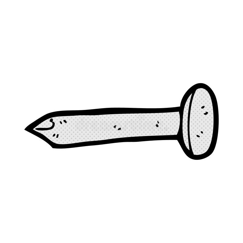 Cartoon nail stock vector. Illustration of doodle, nail - 37037335