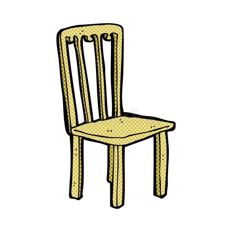 comic cartoon old chair