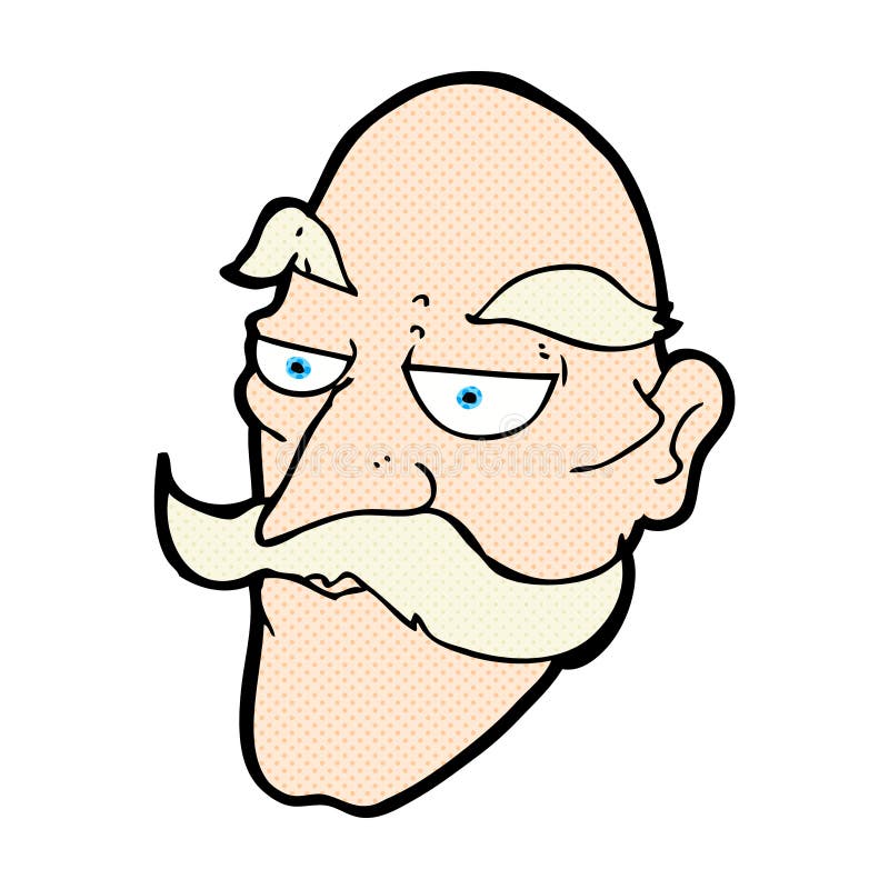 comic cartoon old man face