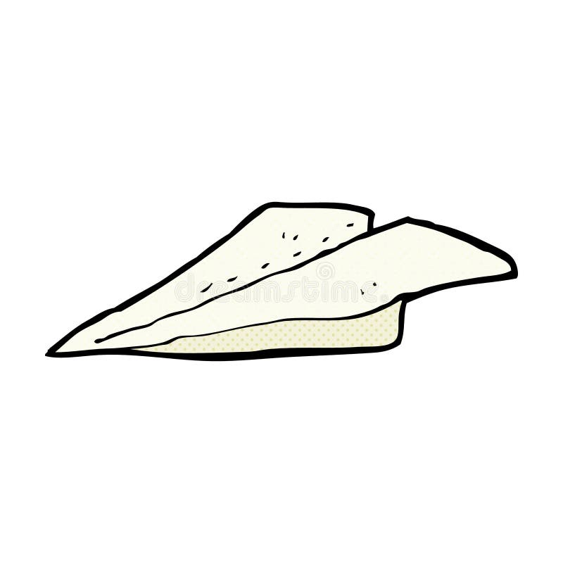 comic cartoon paper airplane