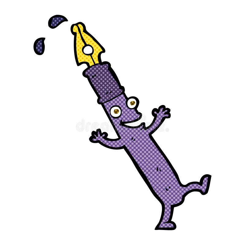 Comic Cartoon Pen Character Stock Illustration Illustration of comic