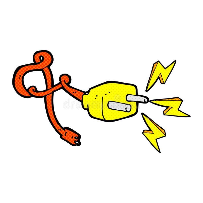 Cartoon plug stock vector. Illustration of drawing, character 37012643