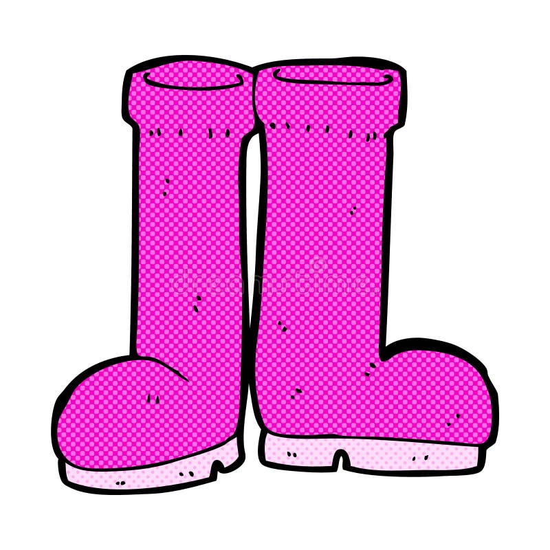 Comic cartoon rubber boots stock illustration. Illustration of cheerful