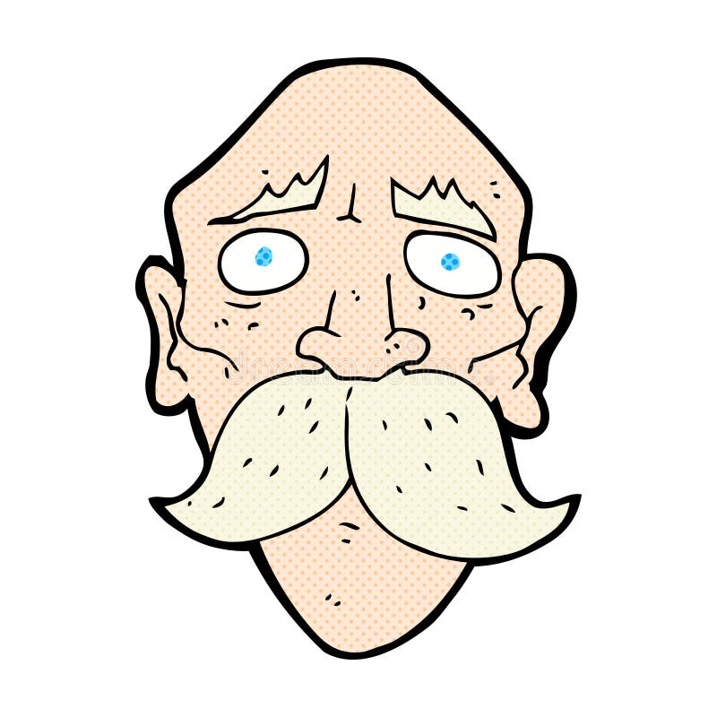 comic cartoon sad old man