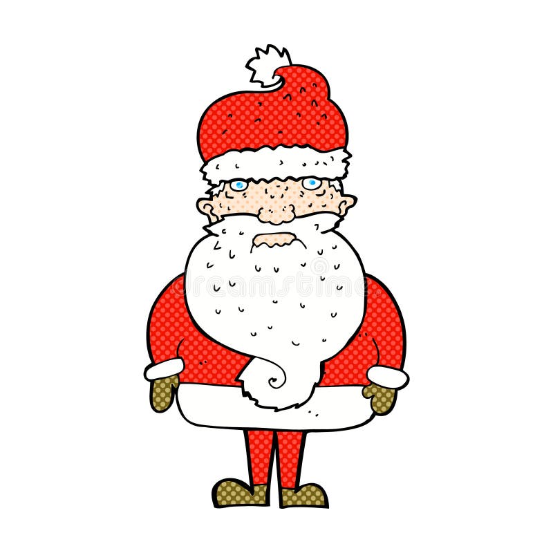 comic cartoon santa claus