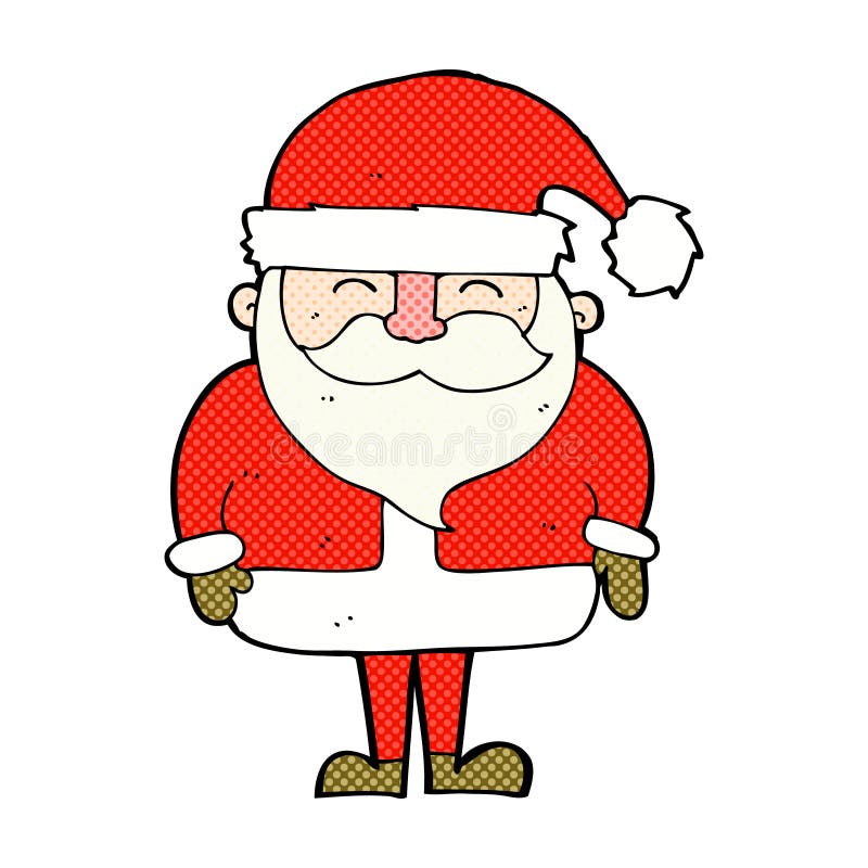 comic cartoon santa claus