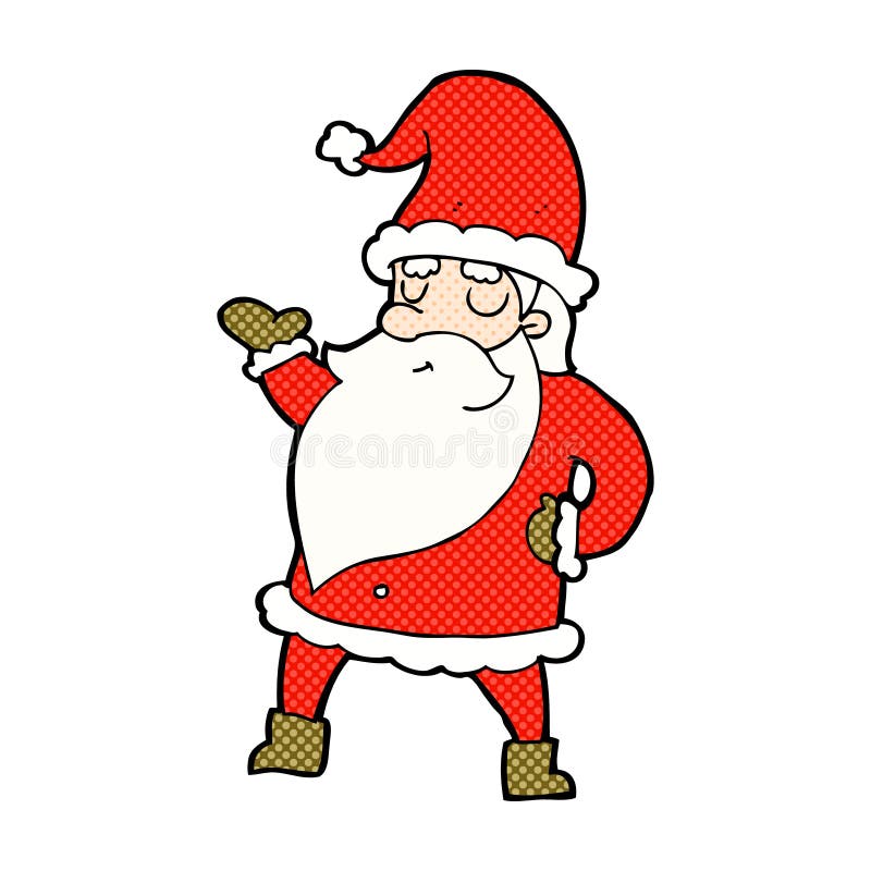 comic cartoon santa claus