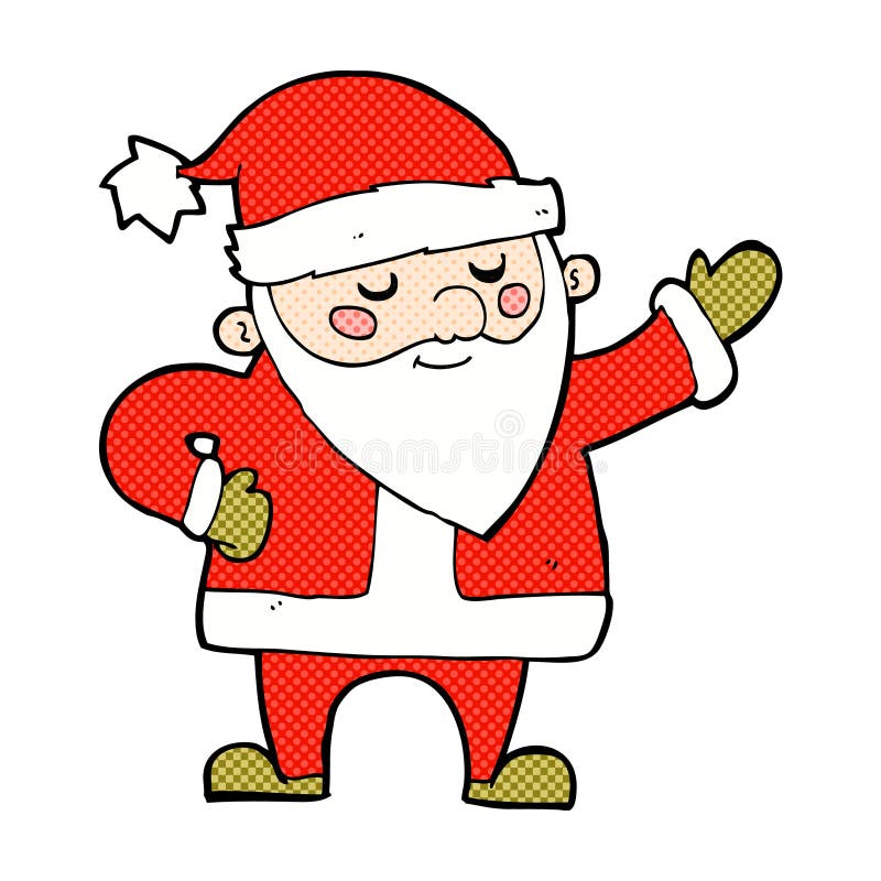comic cartoon santa claus
