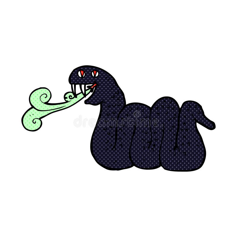 comic cartoon snake