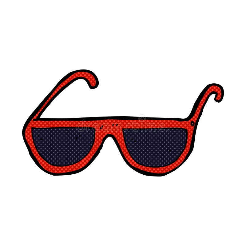 Comic cartoon sunglasses stock illustration. Illustration of cartoon