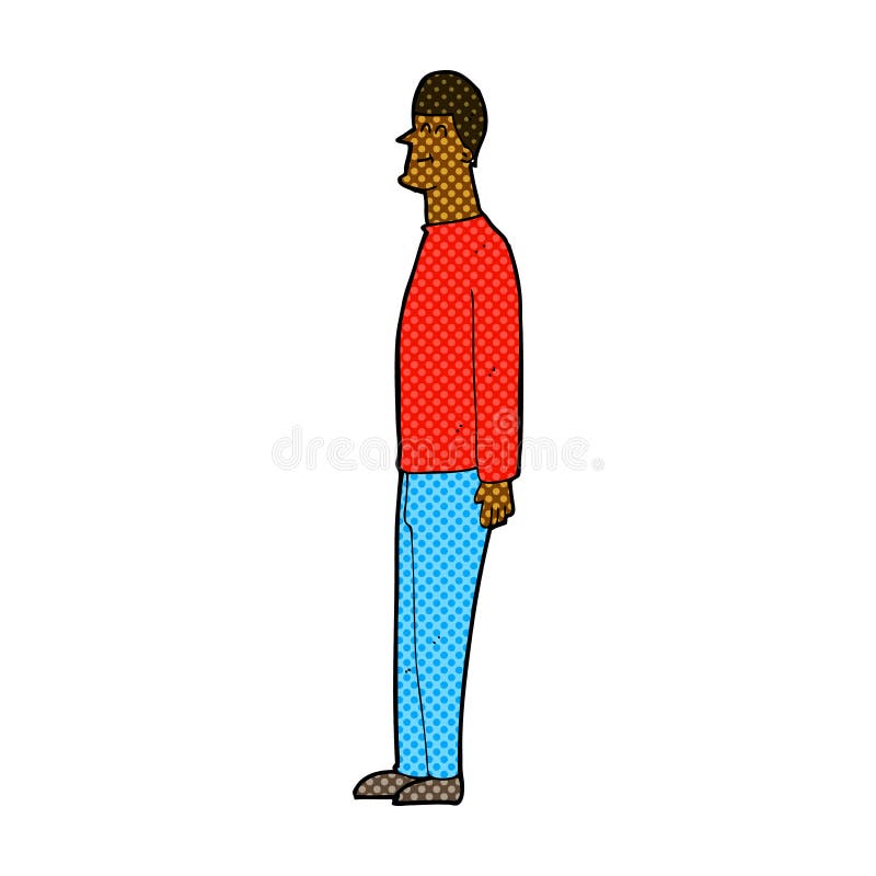 comic cartoon tall man