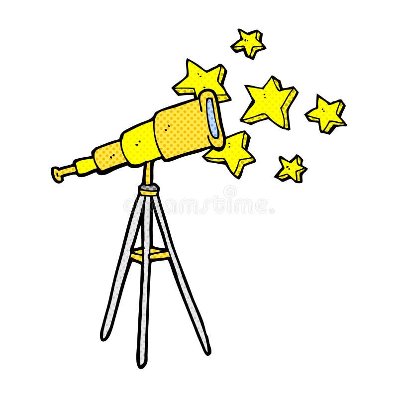 comic cartoon telescope