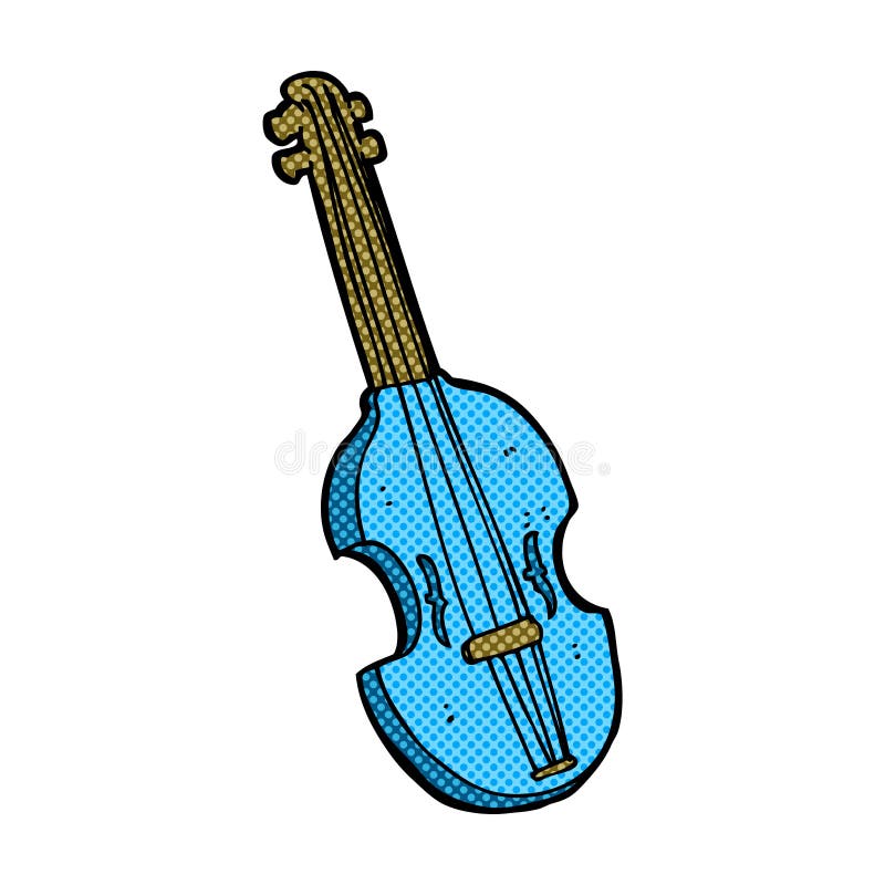 comic cartoon violin