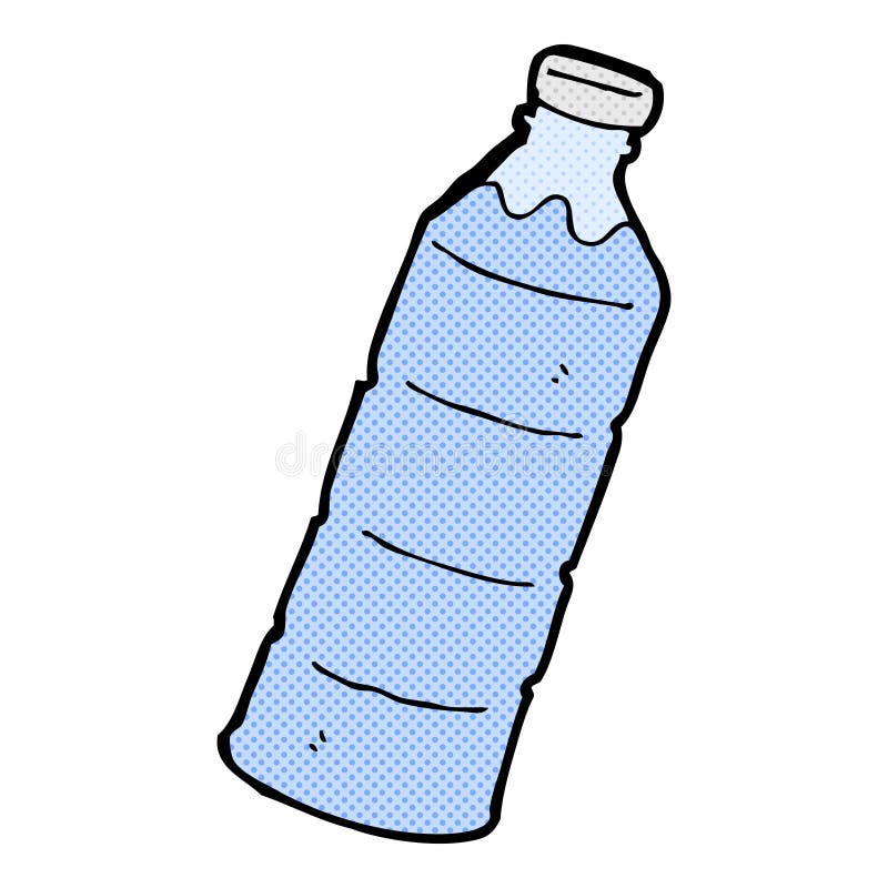 comic cartoon water bottle