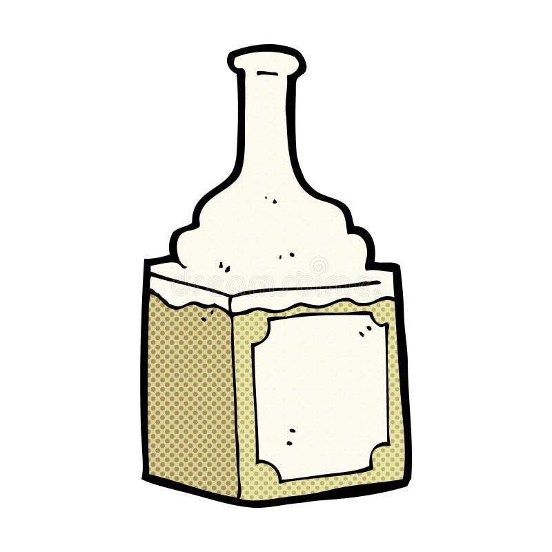 comic cartoon whiskey bottle vector illustration.