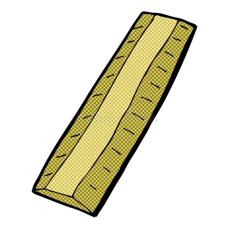 comic cartoon wooden ruler