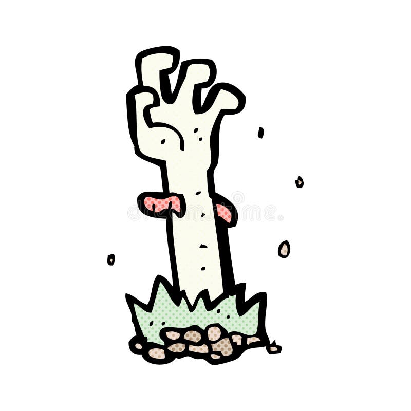 comic cartoon zombie hand