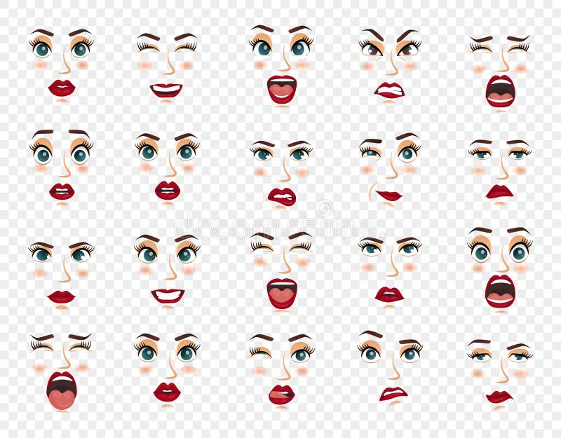 Cartoon Facial Expression Emotion Scared Sad Cry Eye (Download Now) 