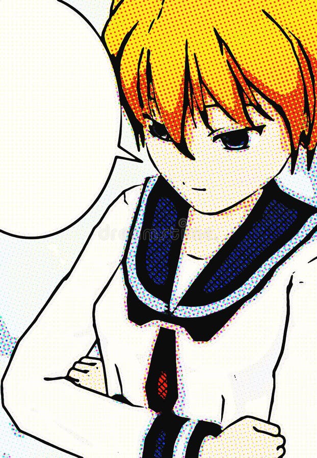 Comic Girl stock illustration. Illustration of expression 42137091