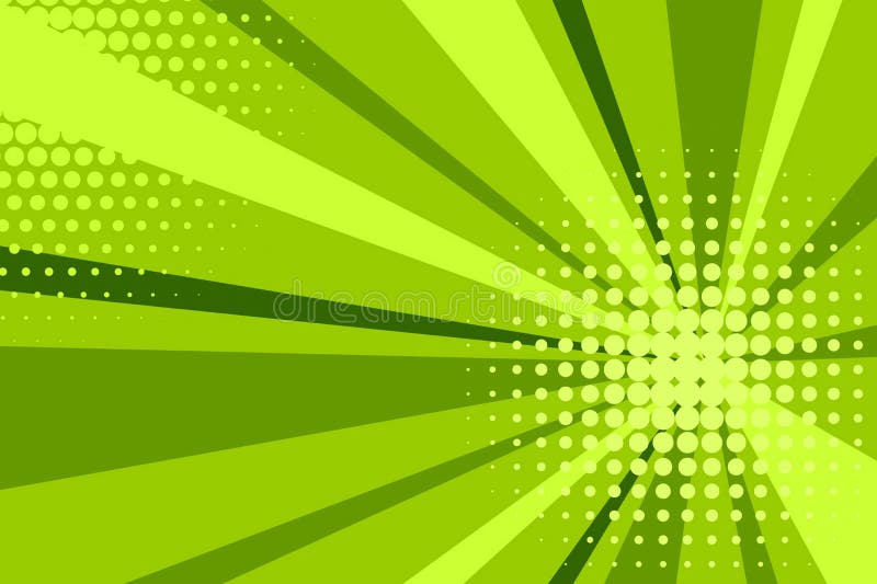 Comic Green Sunbeam Background Retro Pop Art Style Cartoon Stock Vector -  Illustration of light, effect: 175100171