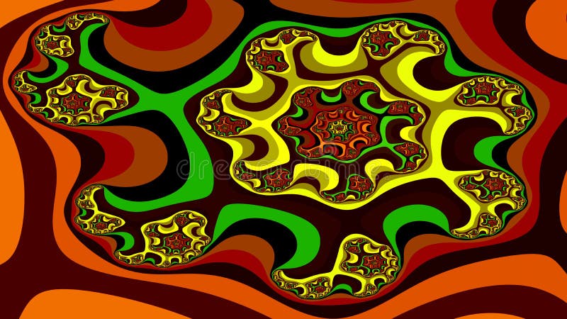 Comic looking design of shapely colours stock illustration