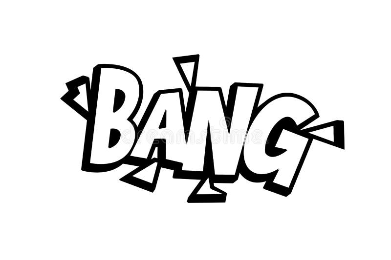 Bang bang text. Onomatopees.