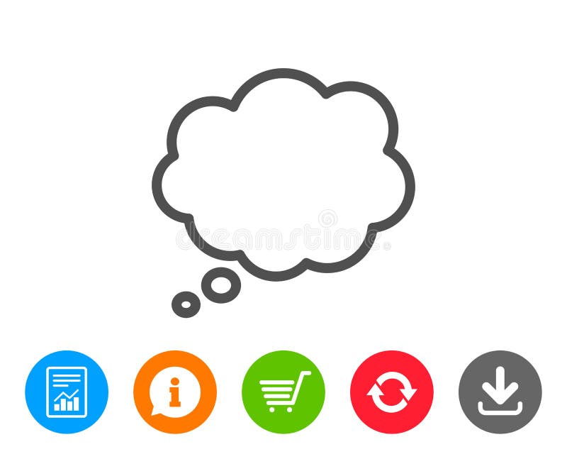 Comic Speech bubble line icon. Chat sign. royalty free illustration