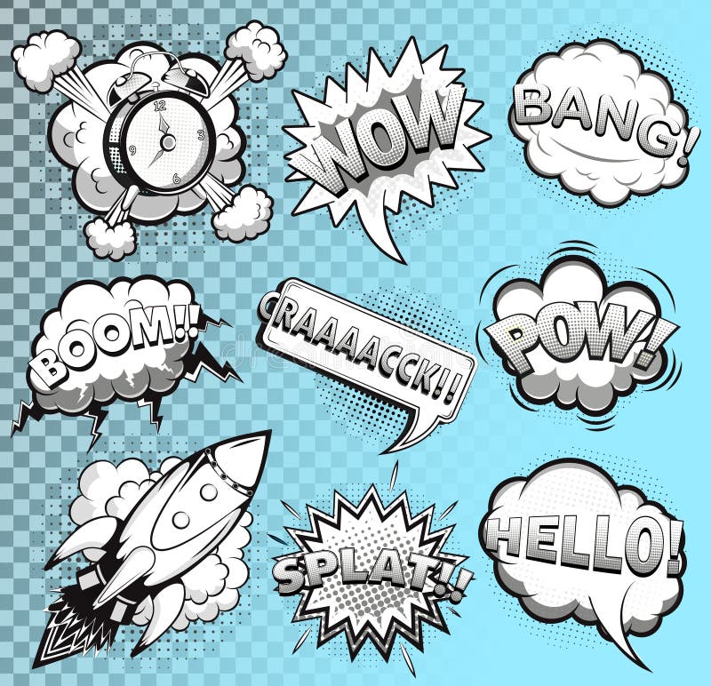 Free Vector  Ding pop art comic speech bubbles book sound effects