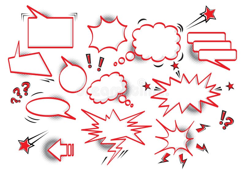 Comic speech bubbles stock illustration