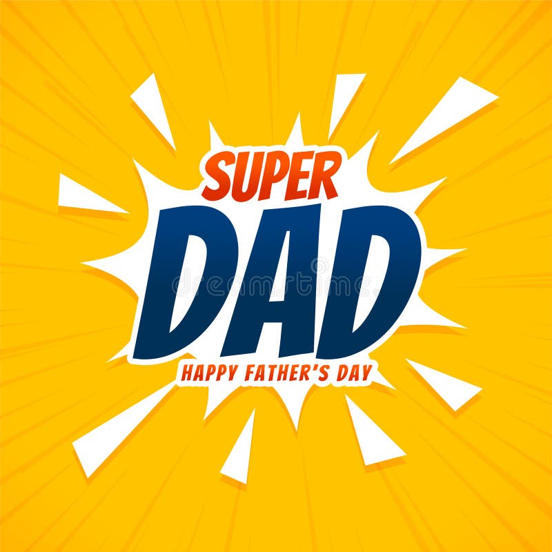 Comic style happy fathers day background vector illustration