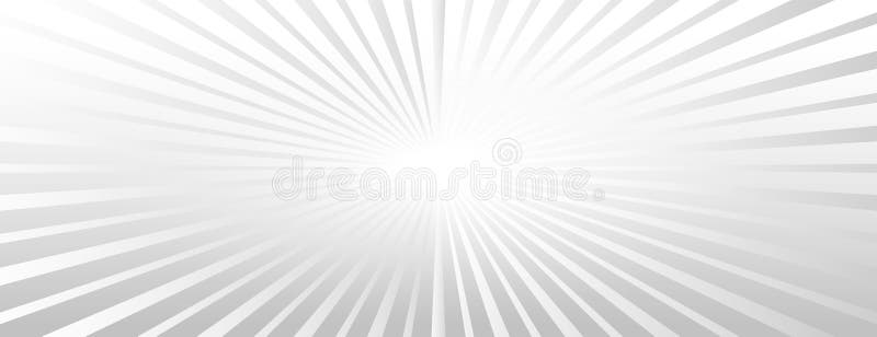 Comic style radial burst grey banner design stock illustration