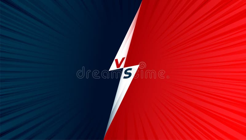 Comic style versus vs battle background design stock illustration