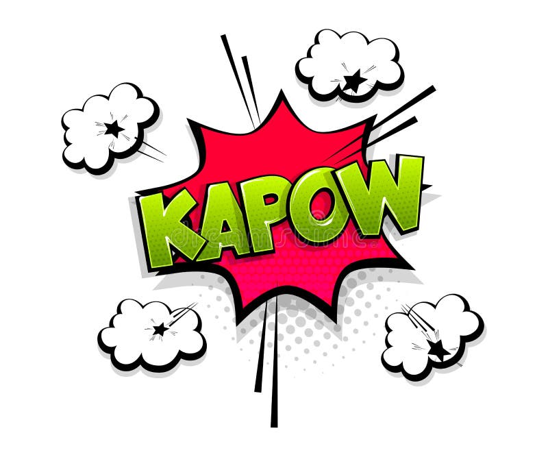 Kapow Cartoon Comic Book Superheroes Cufflinks 