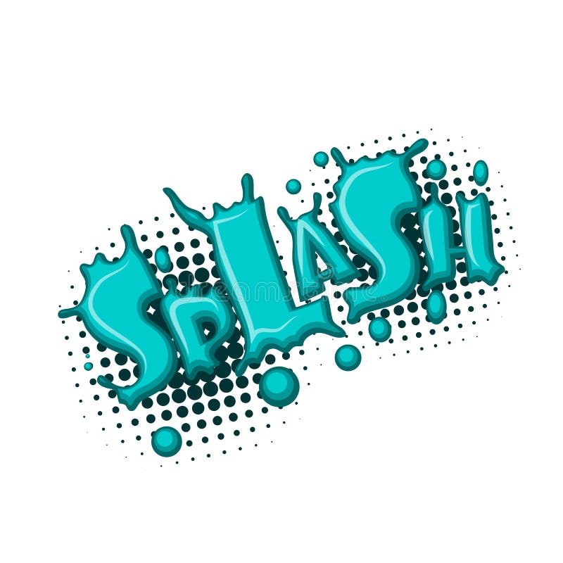 Comic text water splash stock vector. Illustration of funny - 86519629 Comic text water splash stock vector. Illustration of funny - 86519629
