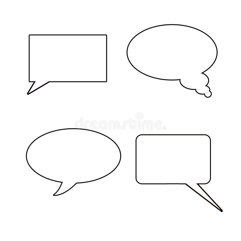 Shape for speaking on white background. Baloon cartoon illustrations