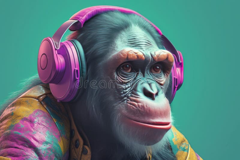 Monkey With Headphones Images – Browse 3,989 Stock Photos, Vectors, and  Video