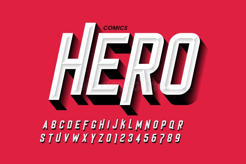 Comics hero style font