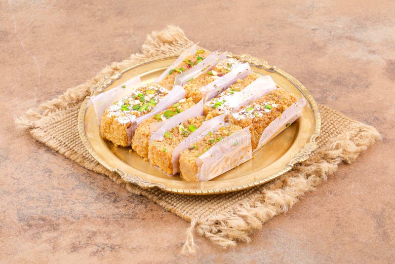 Gulab Halwa, um Doce Indiano fotografia de stock